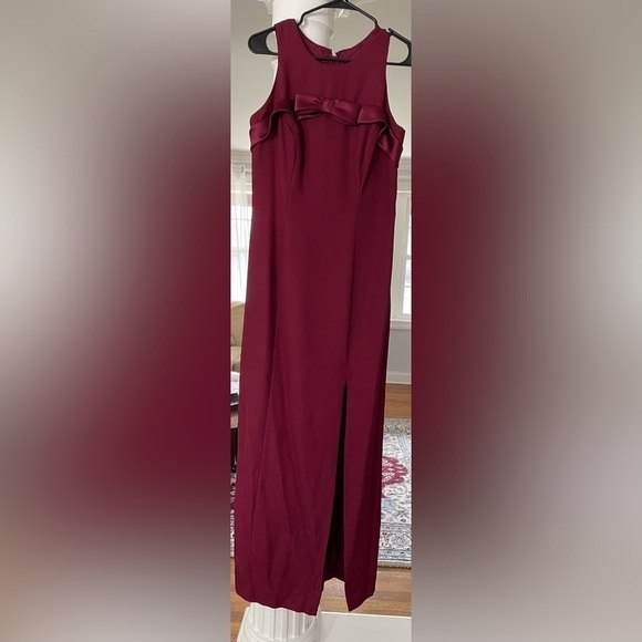 Alyce Designs Dresses & Skirts - Alec design women’s Burgundy gown size 12 slit on the side satin Embellishment